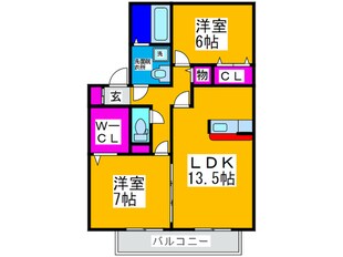 エスペランサＡ棟の物件間取画像